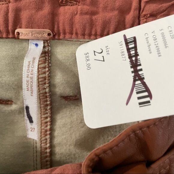 Free People East of Eden Vegan Leather Mini Skirt, Size 27 NWT - Picture 9 of 11